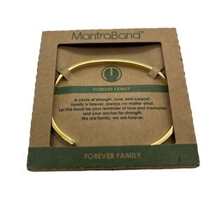 MantraBand Forever Family Bracelet Gold Plated Stainless Steel Hypoallergenic